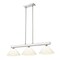 Z-Lite Cobalt Billiard, 3-Light, 14 In.W x 46 In.L x 8 In.H, Brushed Nickel/White 152BN-PWH - alternate 1
